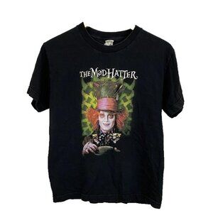 Disney Alice in Wonderland Mad Hatter Johnny Depp Shear Size Large T-Shirt